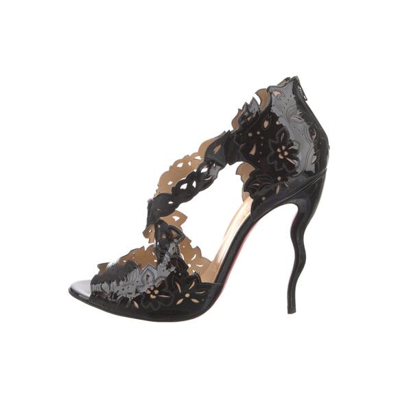 ❤️Christian Louboutin Patent Leather Laser Cut Heels❤️ - Picture 1 of 5